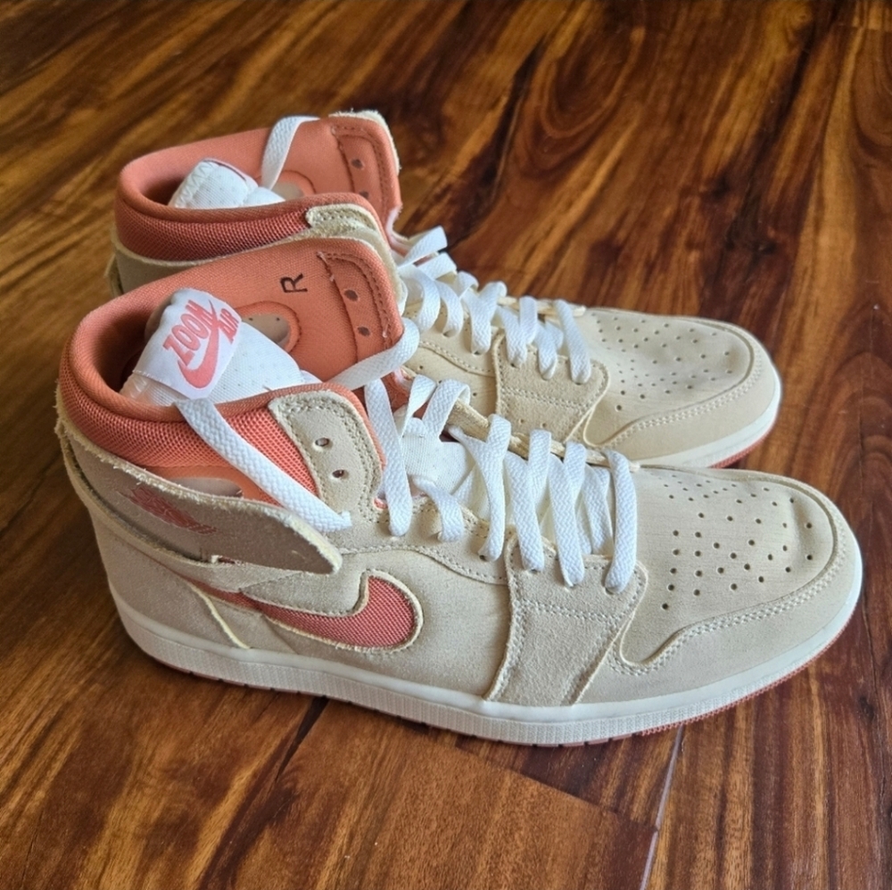 Nike Air Jordan 1 High Men 9.5 Zoom CMFT 2 Burnt Sunrise Tan 092025 - Picture 2 of 9